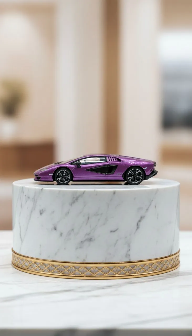 MINI GT Lamborghini Countach LPI 800-4 – Viola 30th (Purple) 1:64 Diecast Model Car view 4