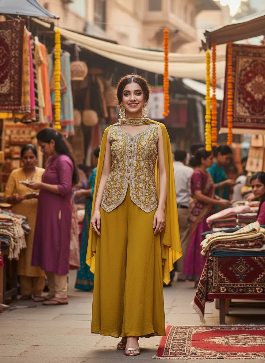 Embroidered Tunic Set