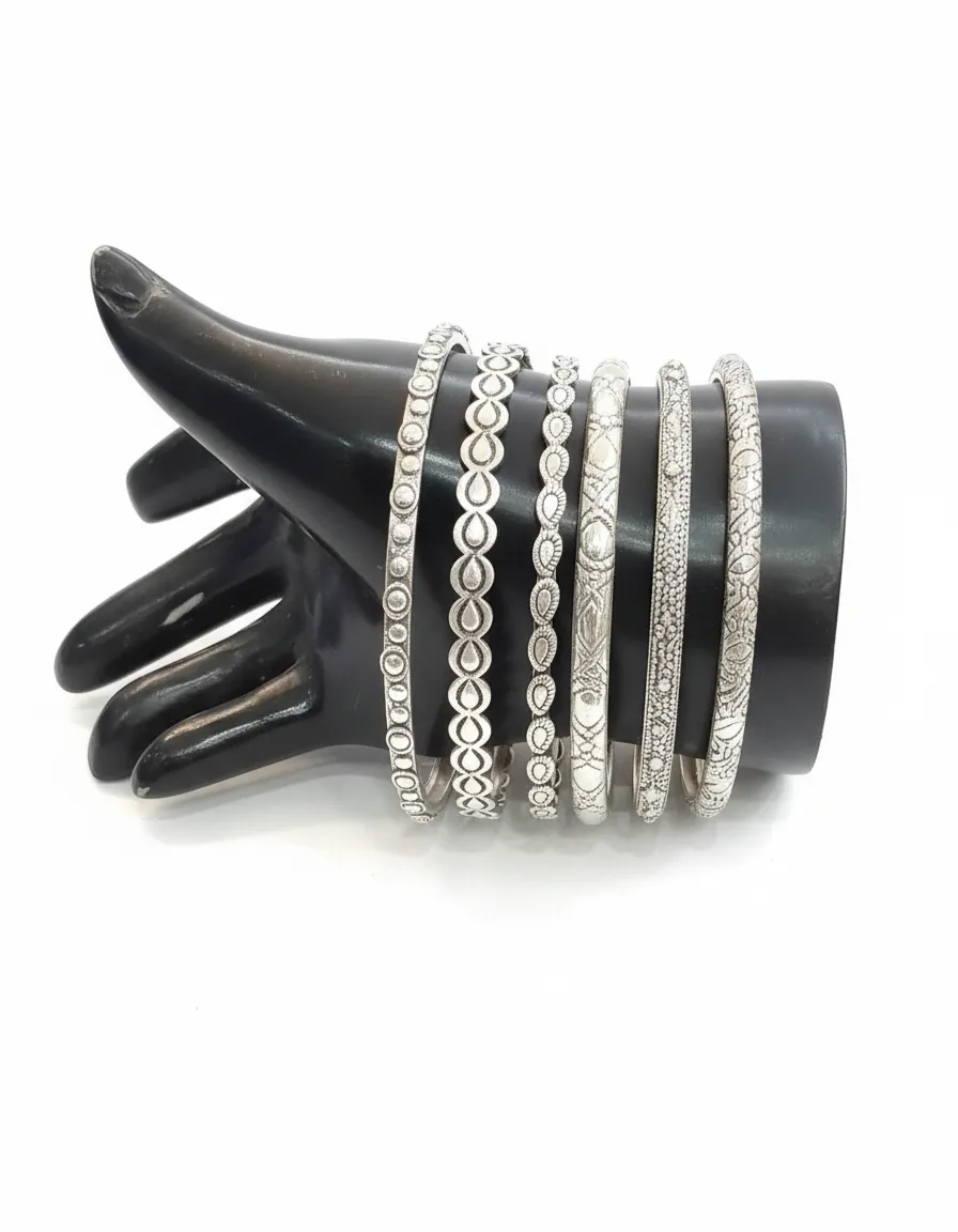 Silver Bangles.