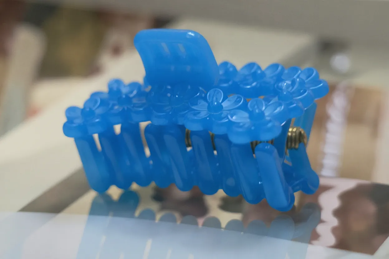 Blue Plastic Hair Claw