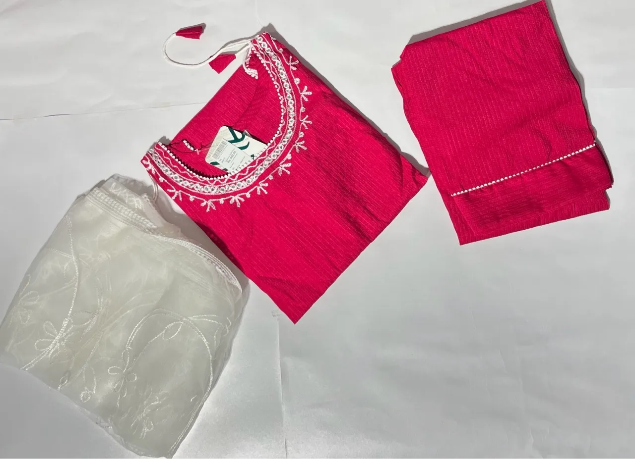 Embroidered Kurti Pant Set Size L(44) M(42)