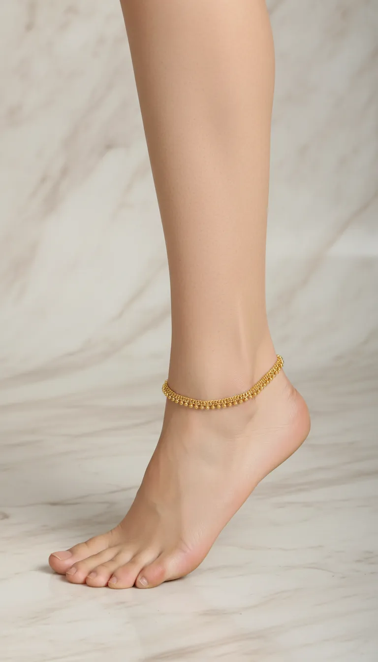 Gold Beaded Hoop Earrings