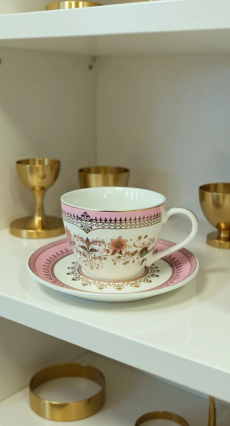 Elegant Teacup and Saucer Set