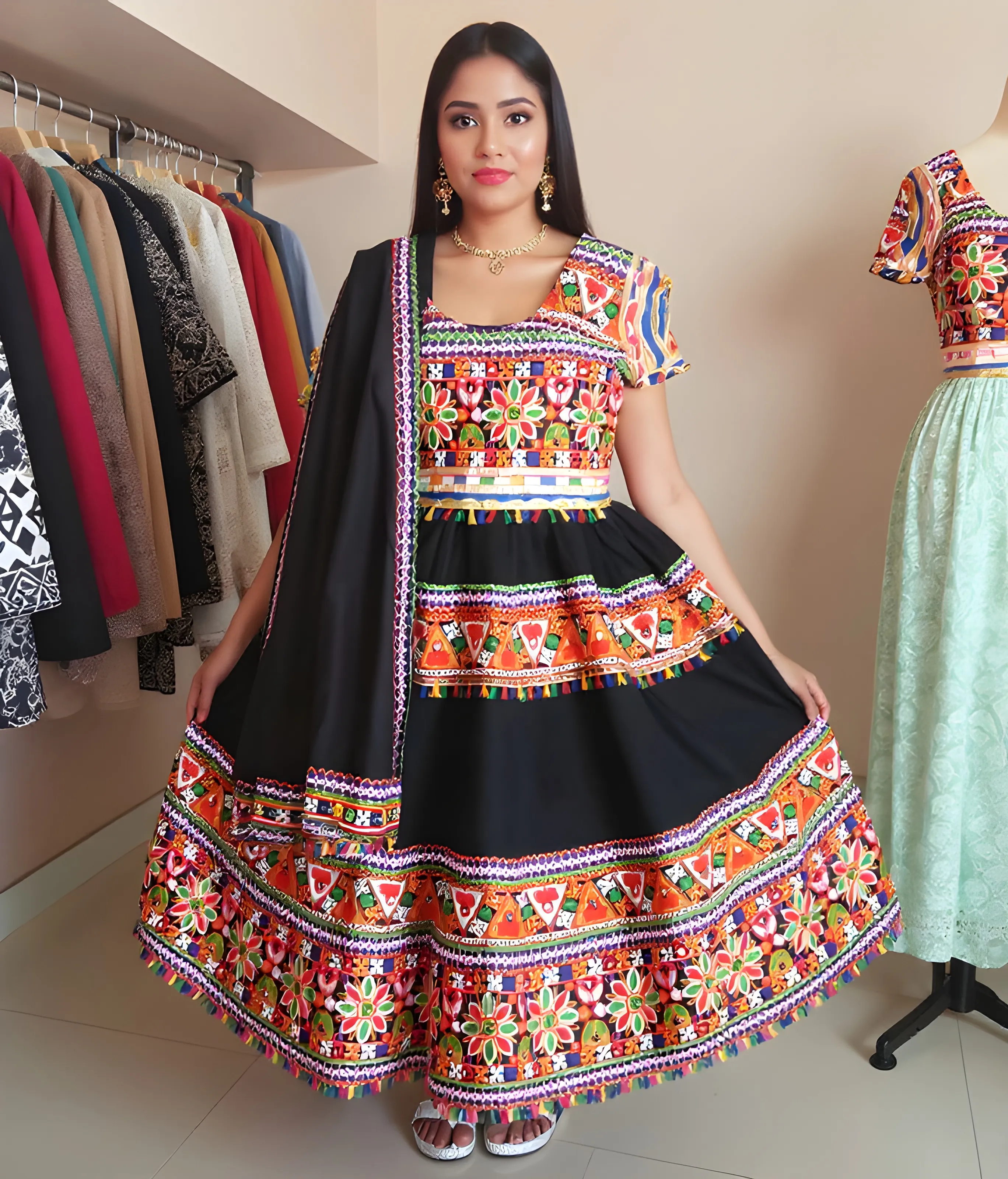 Paridhan Boutique Embroidered Maxi Dress