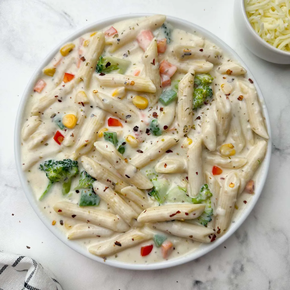 Veg White Pasta