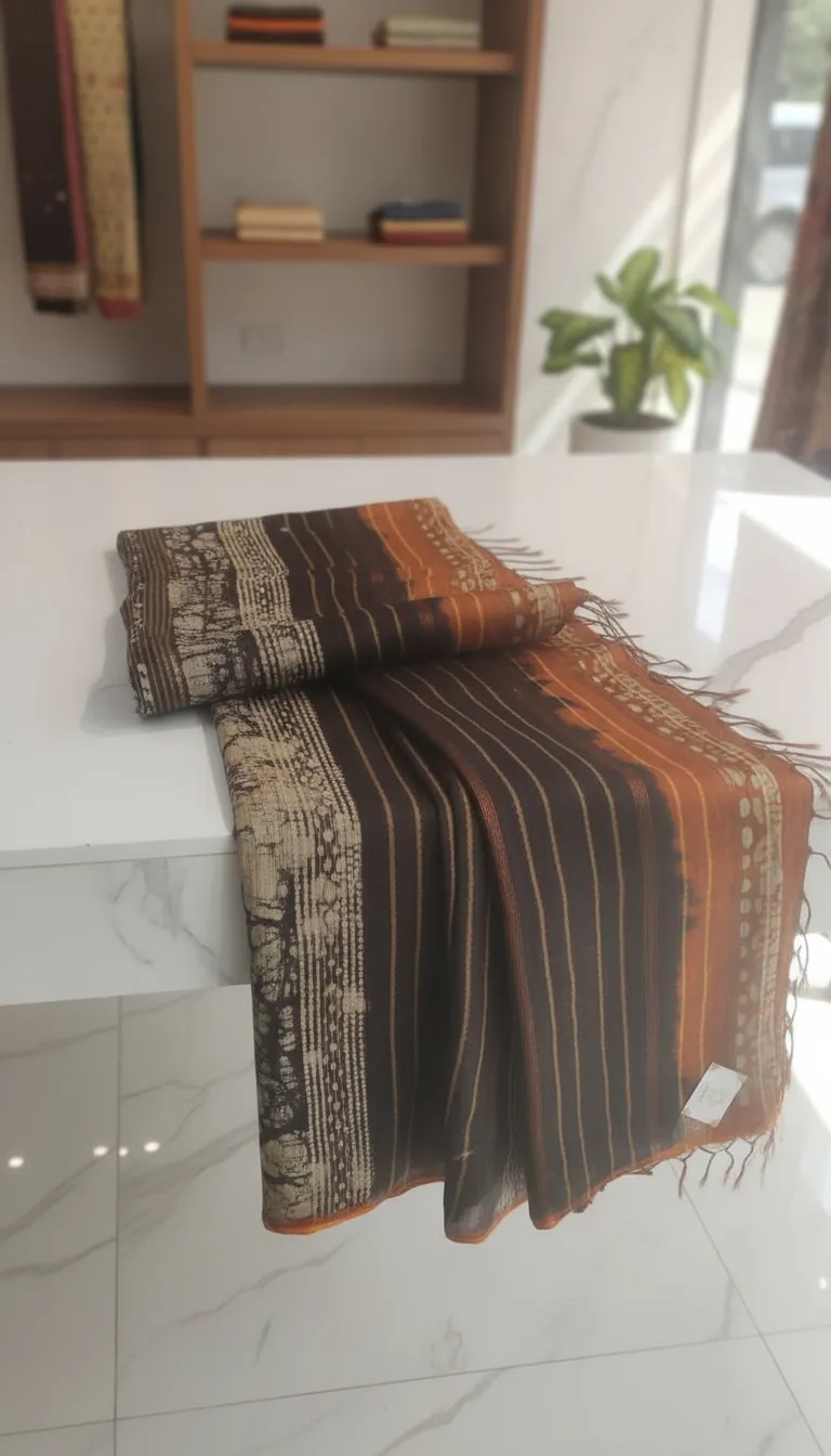 Karigari Cotton with dual shades Saree
