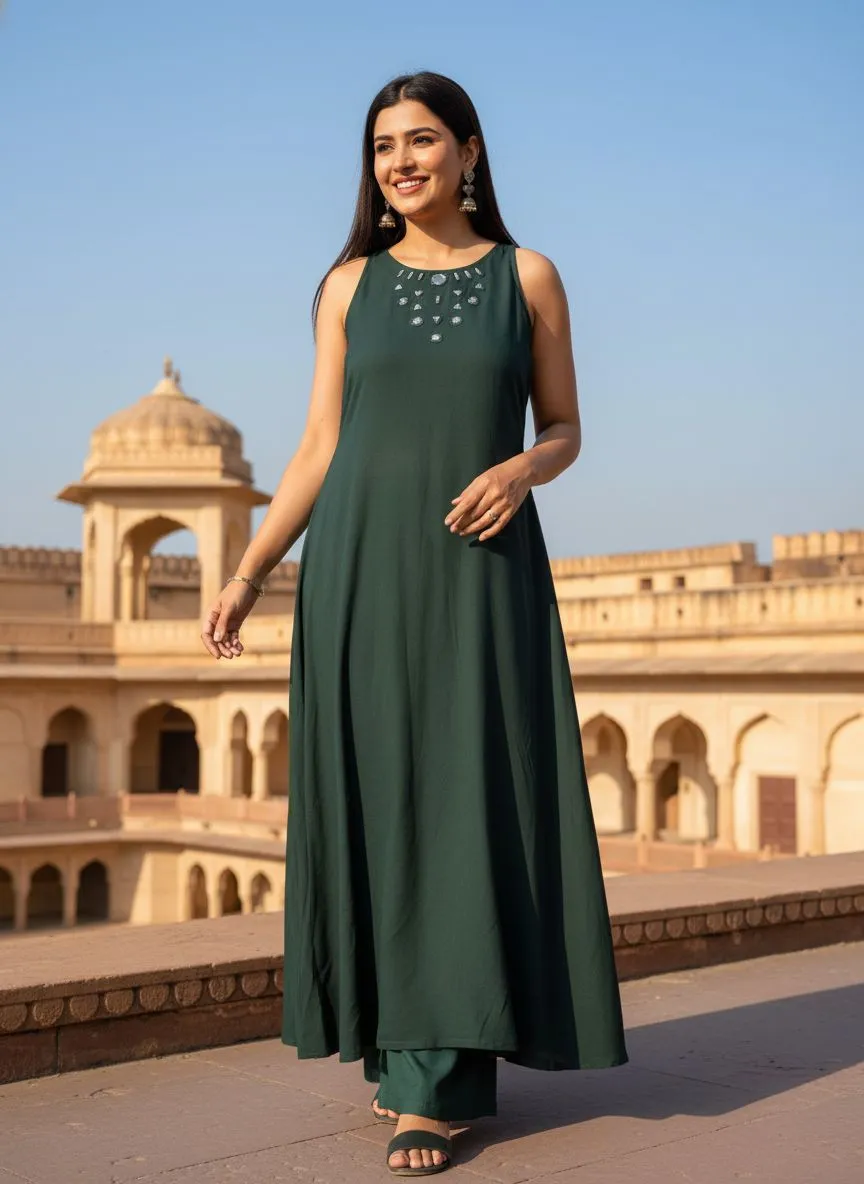 Emerald Green Festive Dress
