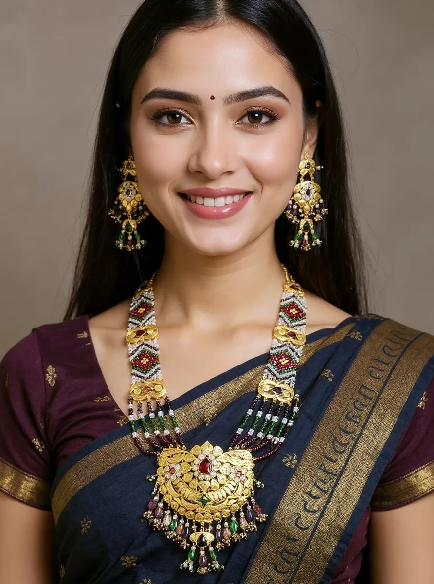 Traditional Gemstone Necklace Set