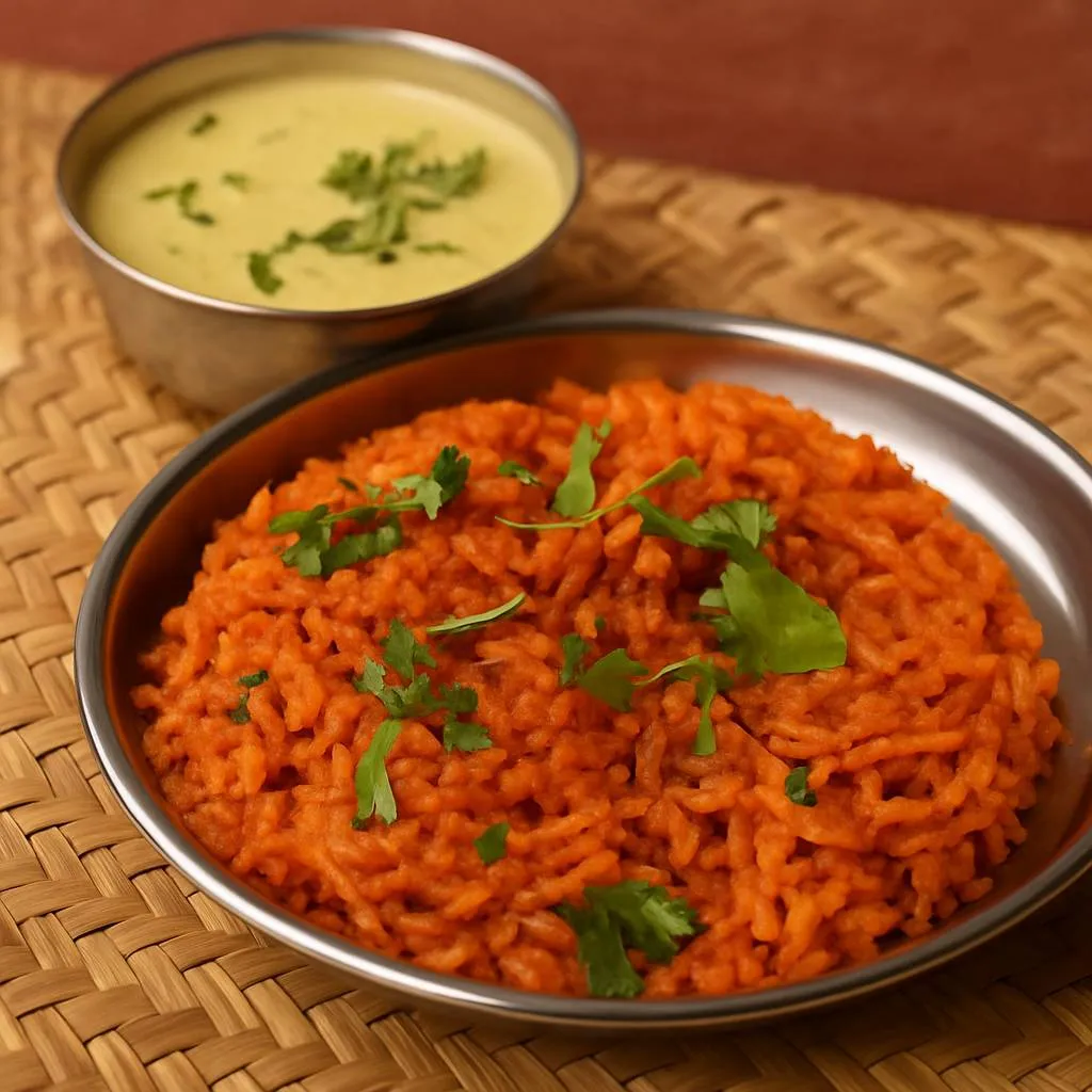 Chicken Biryani With Phadi Raita
