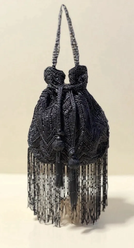 Black Beaded Potli Bag