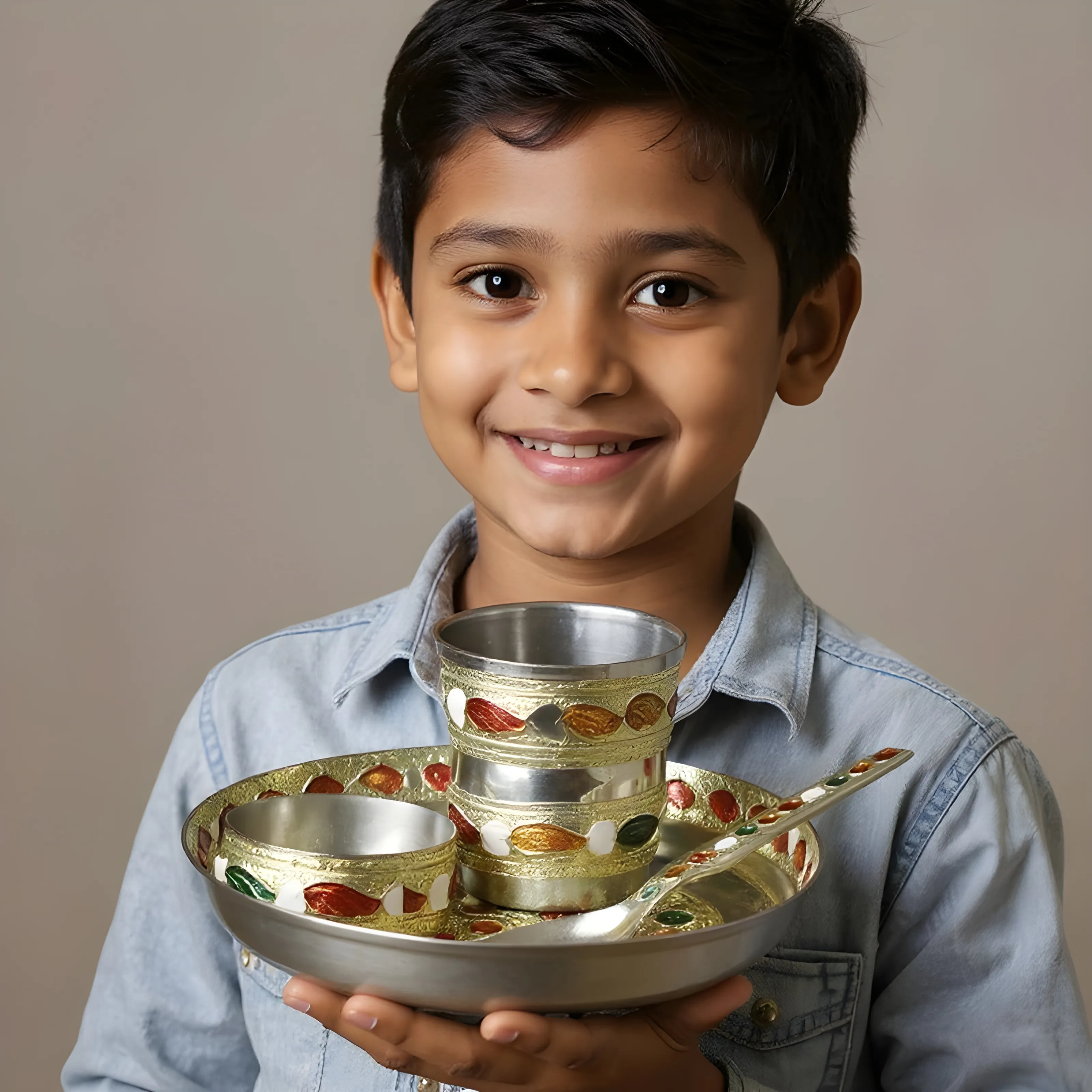 Decorative Pooja Thali Set