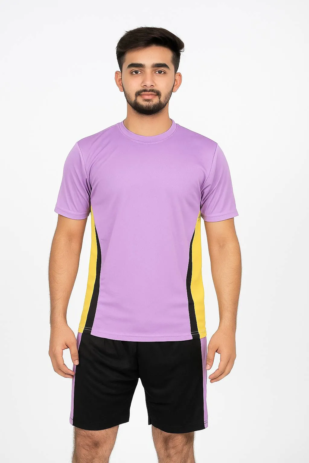 Real Choice - Men's Light Purple Football Jersey & Shorts Set | Breathable Sportswear
