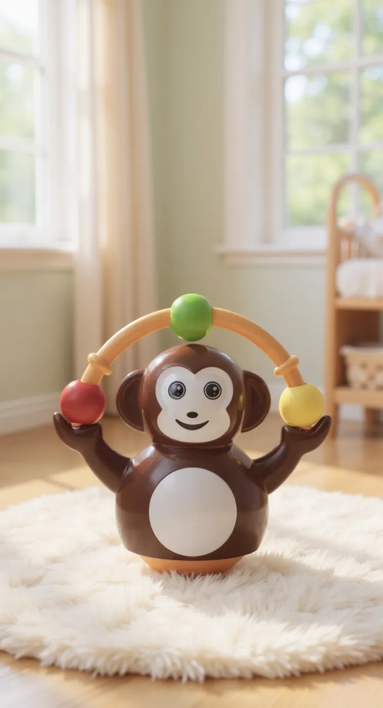 Giggles Push & Crawl Monkey view 5