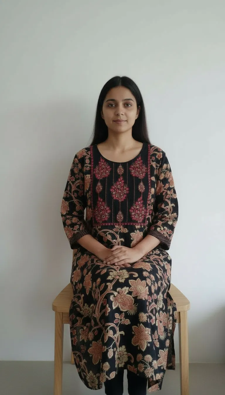 Jaipuri Hand Embroidered Kurti