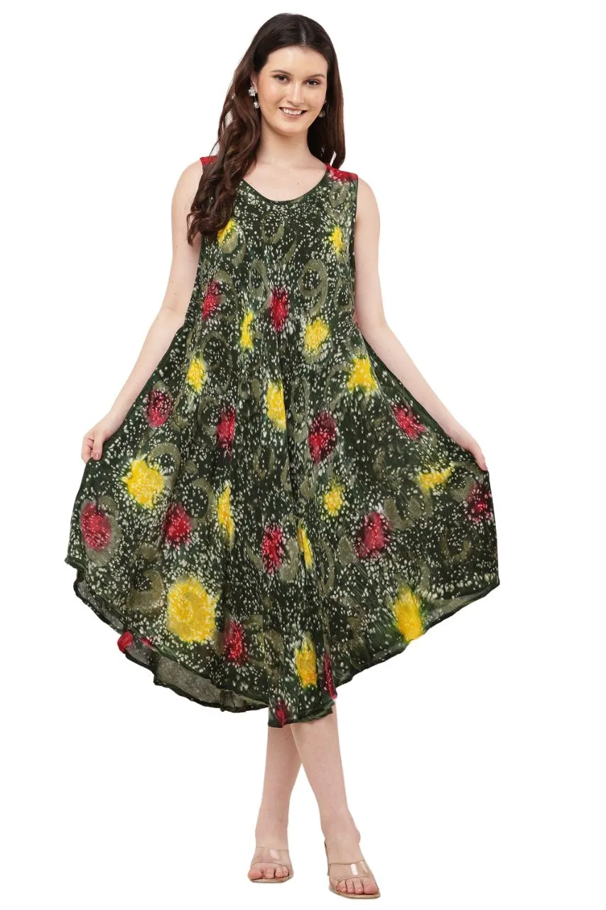 Floral Tie & Die Dress