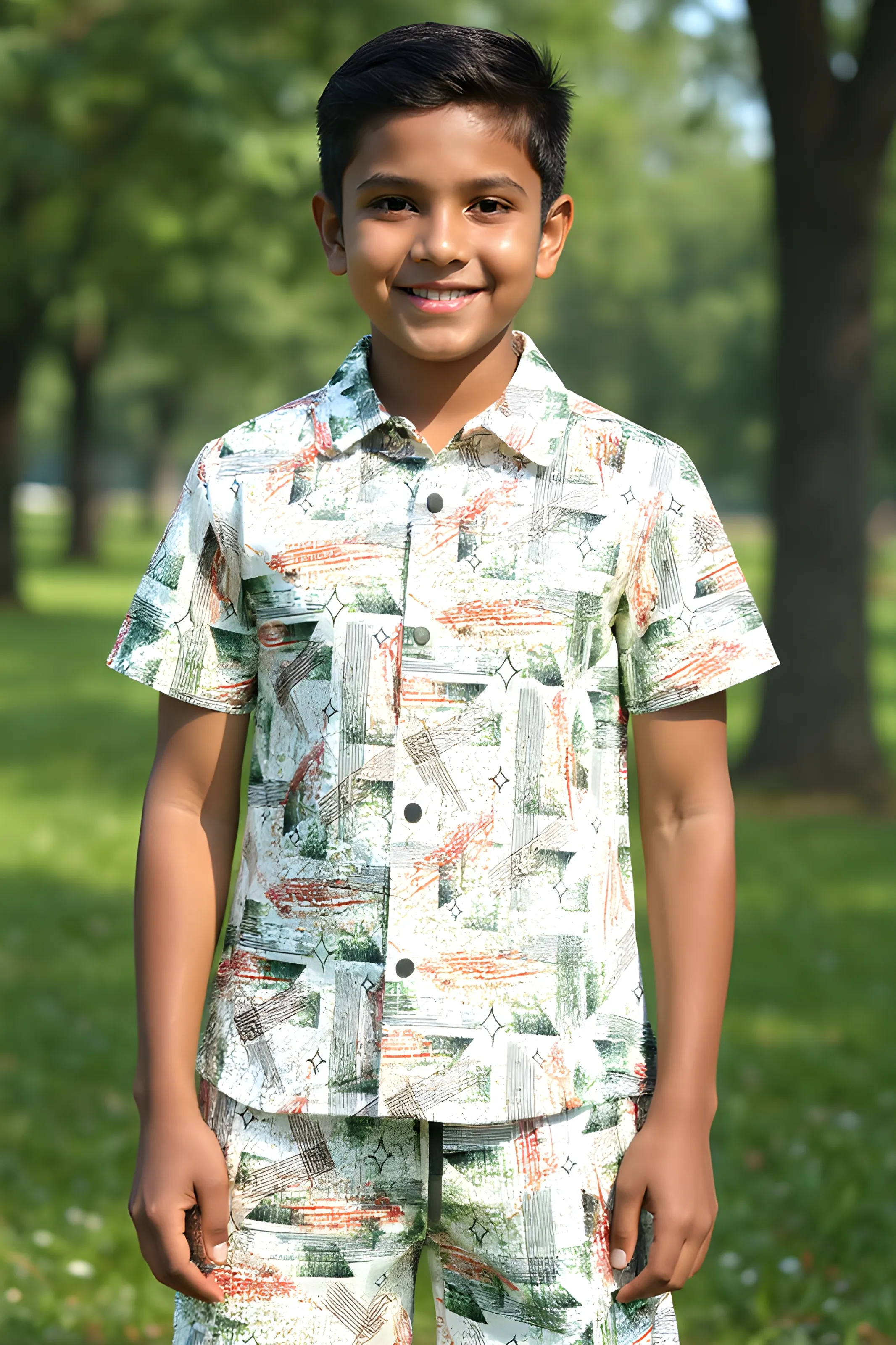 Tropical Print Kids Romper