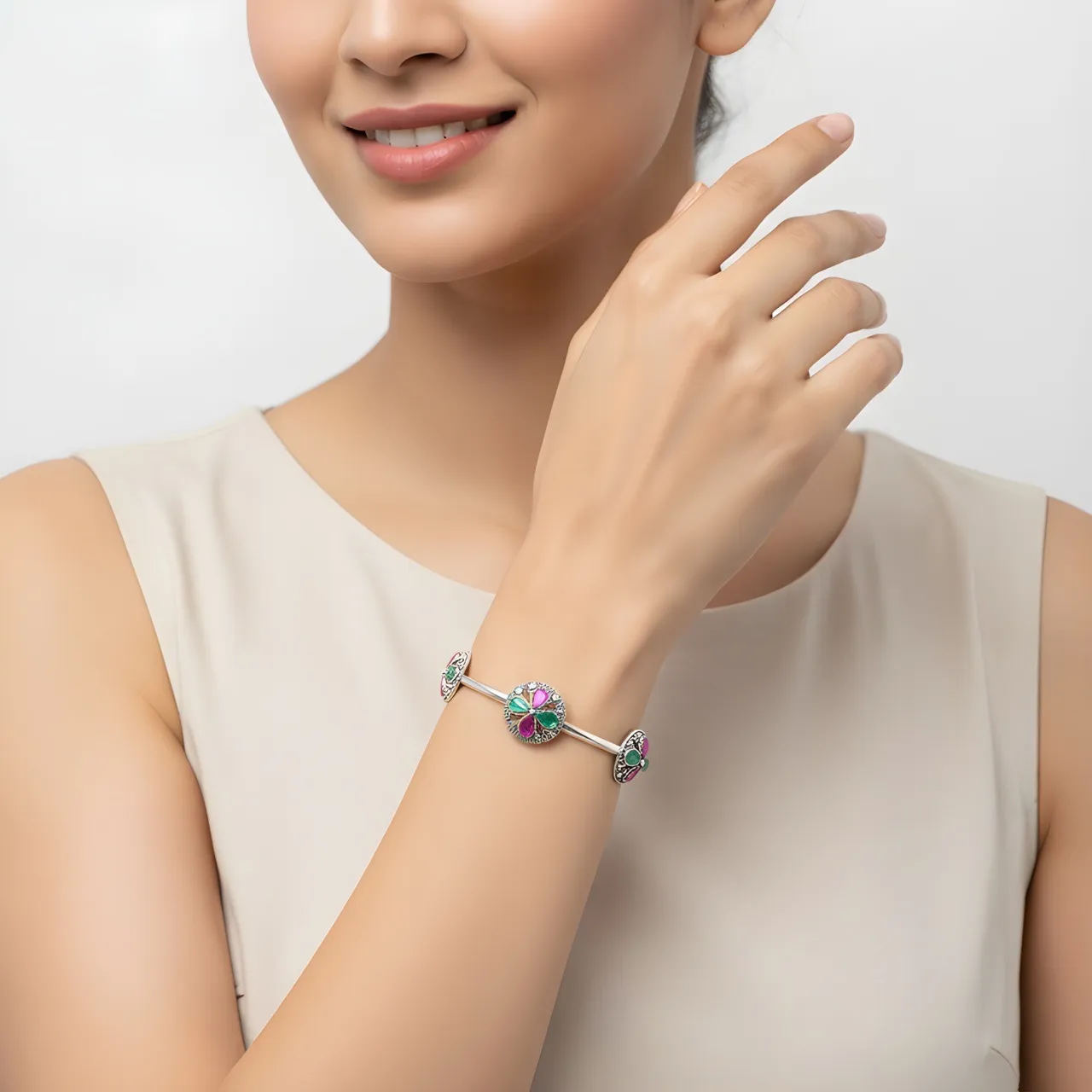 Gemstone Cuff Bangles