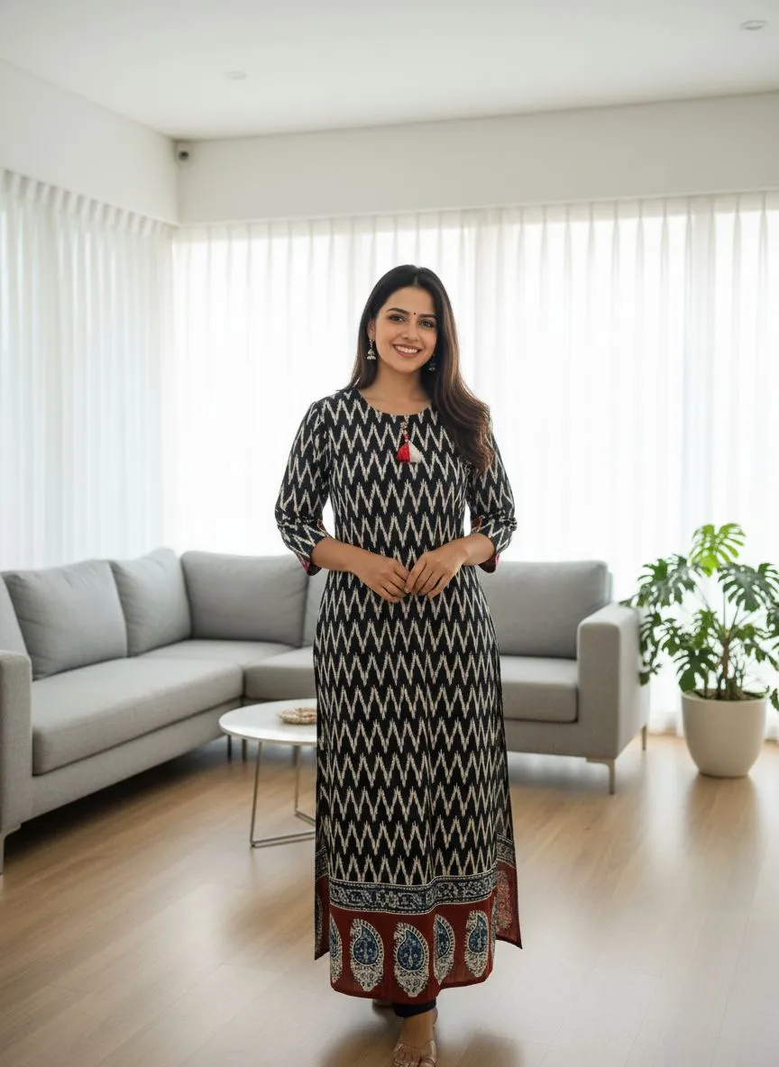 Ethnic Chevron Kurti