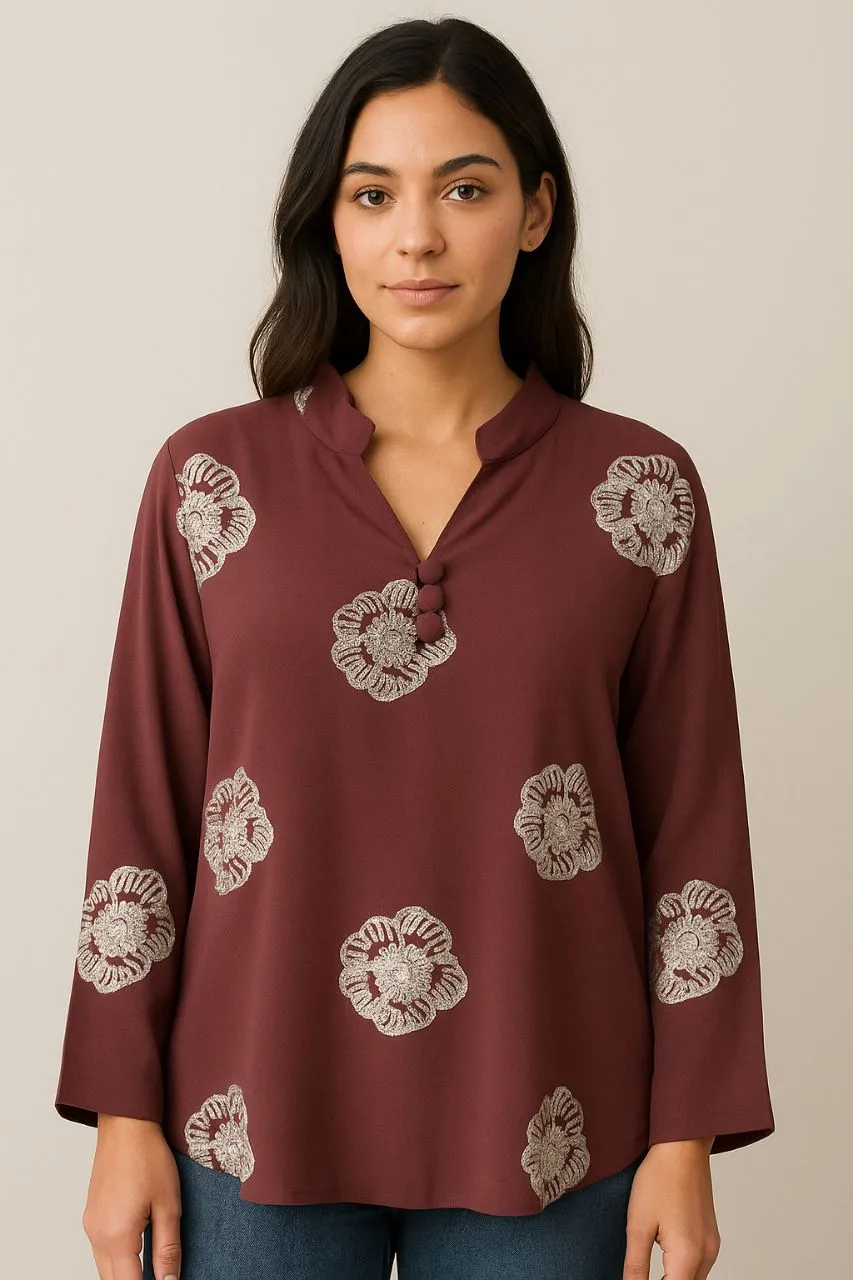 Embroidered Short Top