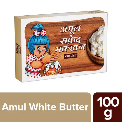 Amul White Butter - Unsalted 100 g
