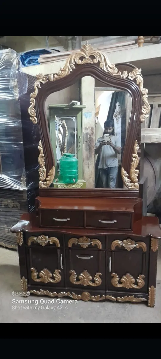 Ornate Glass Door Cabinet