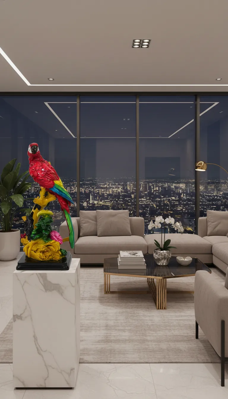 Colorful Parrot Statue