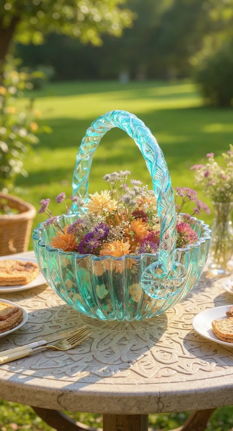 Decorative Glass Basket