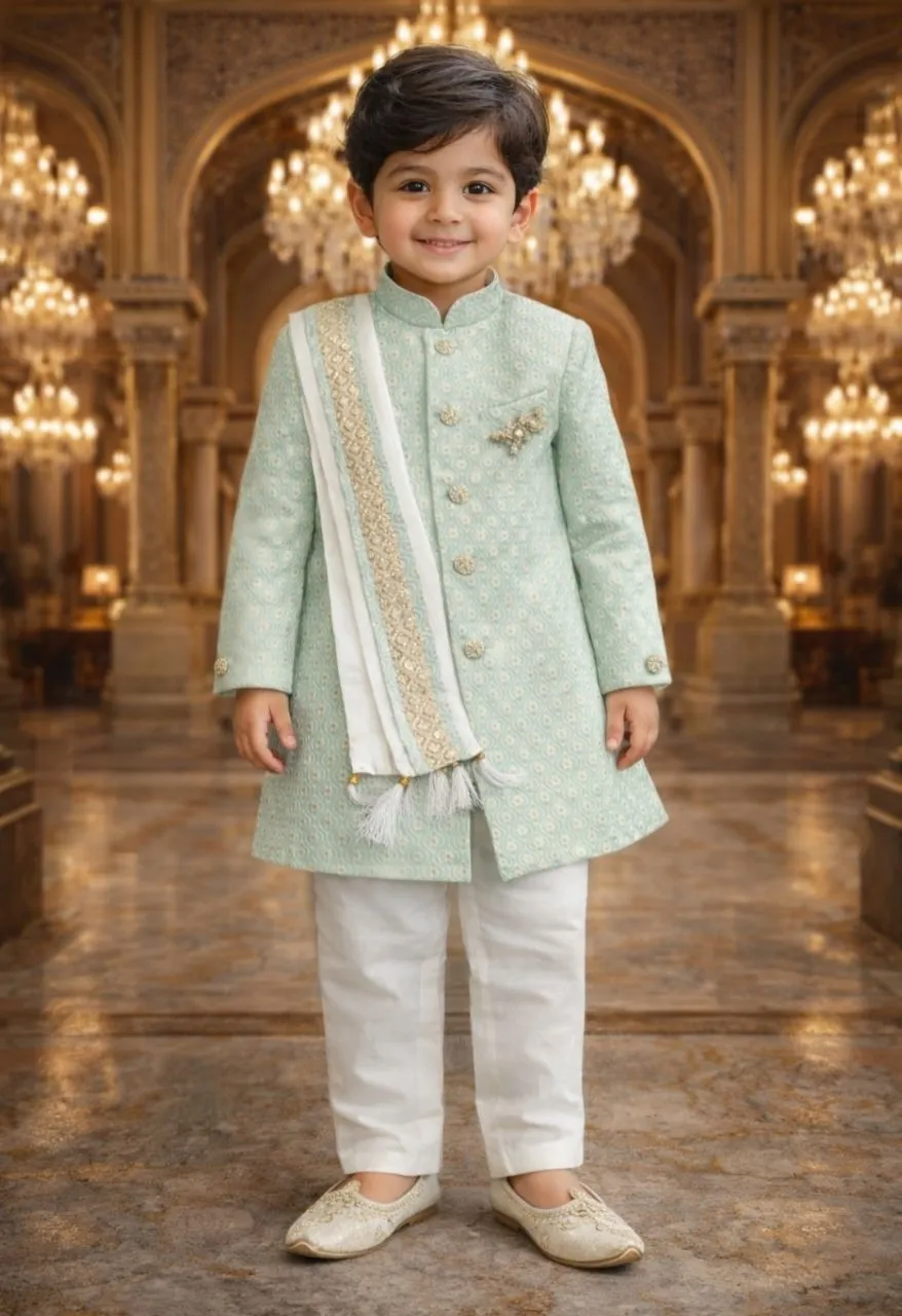 Boys Embroidered Kurta Set