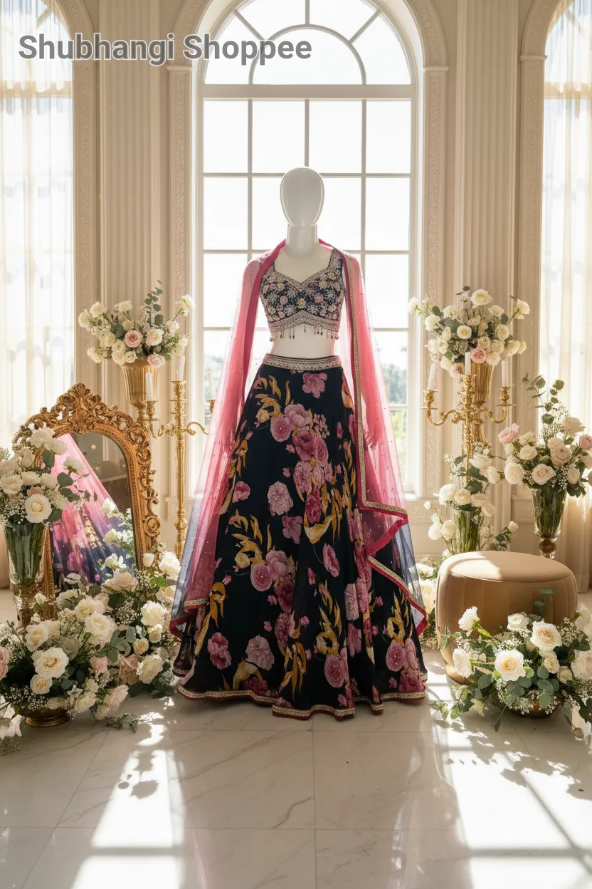 Embroidered Floral Lehenga Set