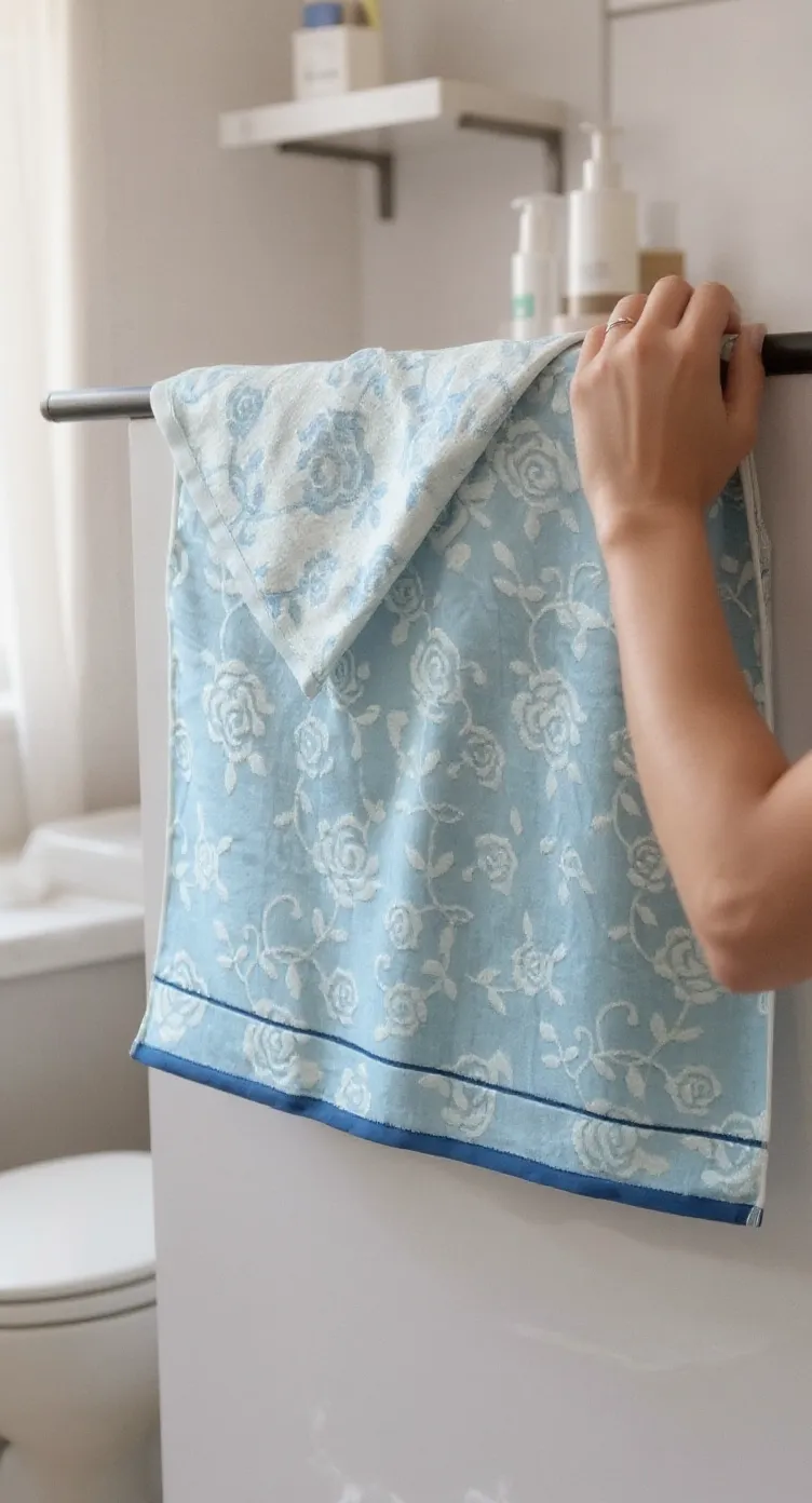 Floral Bath Towel Long