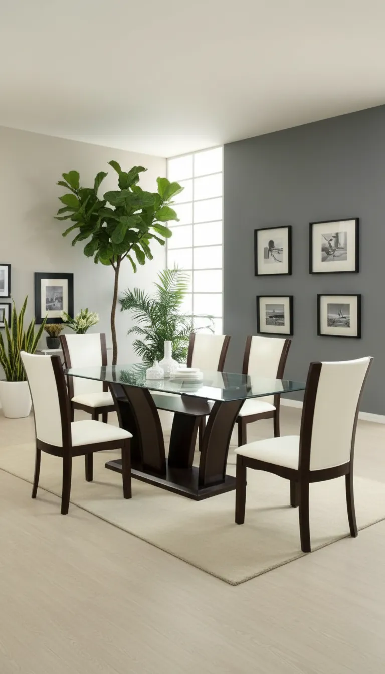 Glass Dining Table Set