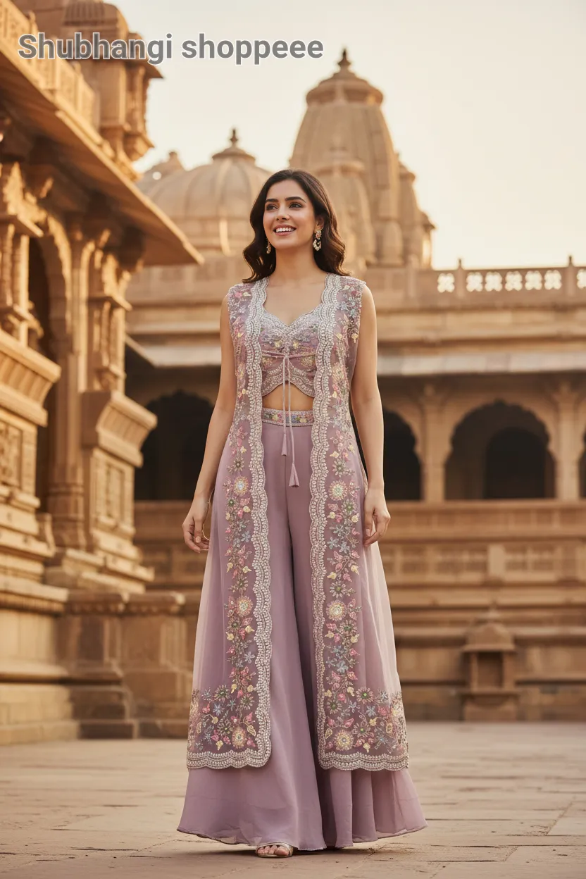Designer Embroidered Indo Western