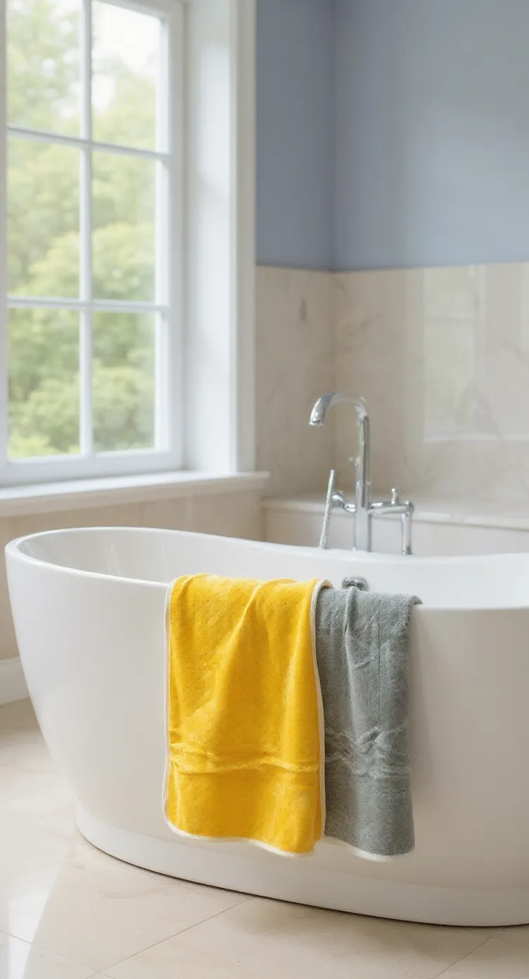 Yellow and Gray Towel Set