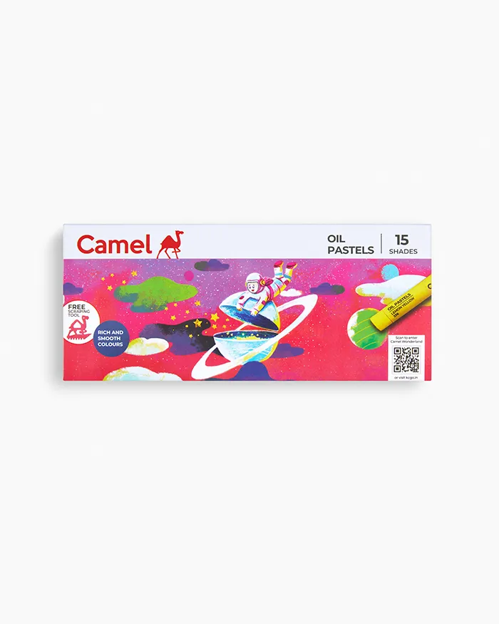 Camel Student Oil Pastels Assorted carton pack of 15 shades