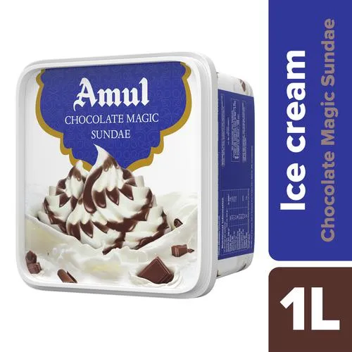 Amul Ice Cream - Chocolate Magic Sundae Tub 1 L