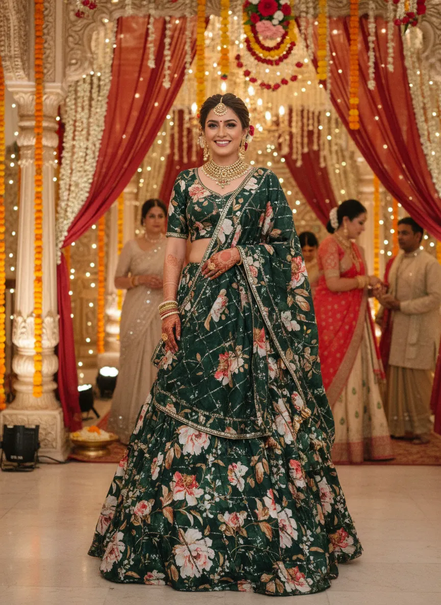 Floral Embroidered Lehenga