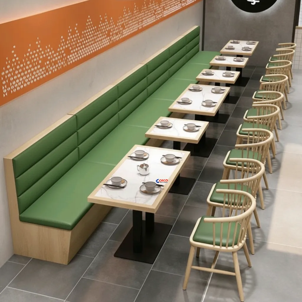 Green Restaurant Bench