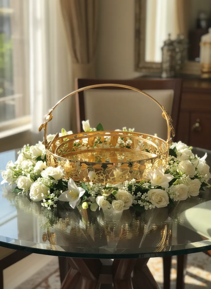 Decorative Golden Basket