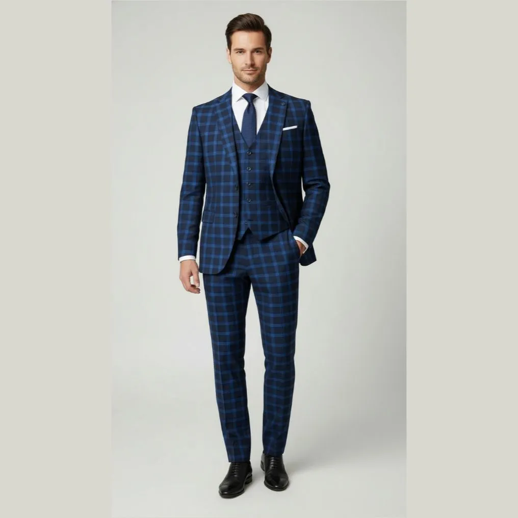 Blue Plaid Suit