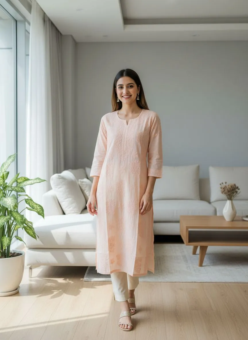 Chanderi Long Kurti Size-40