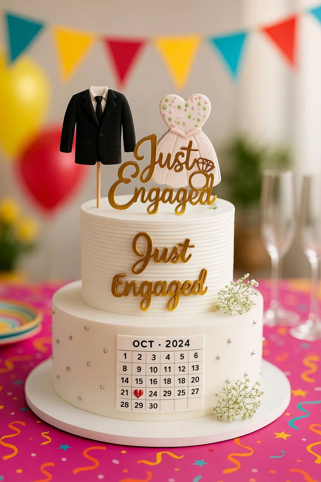 Just Engaged Celebration Cake