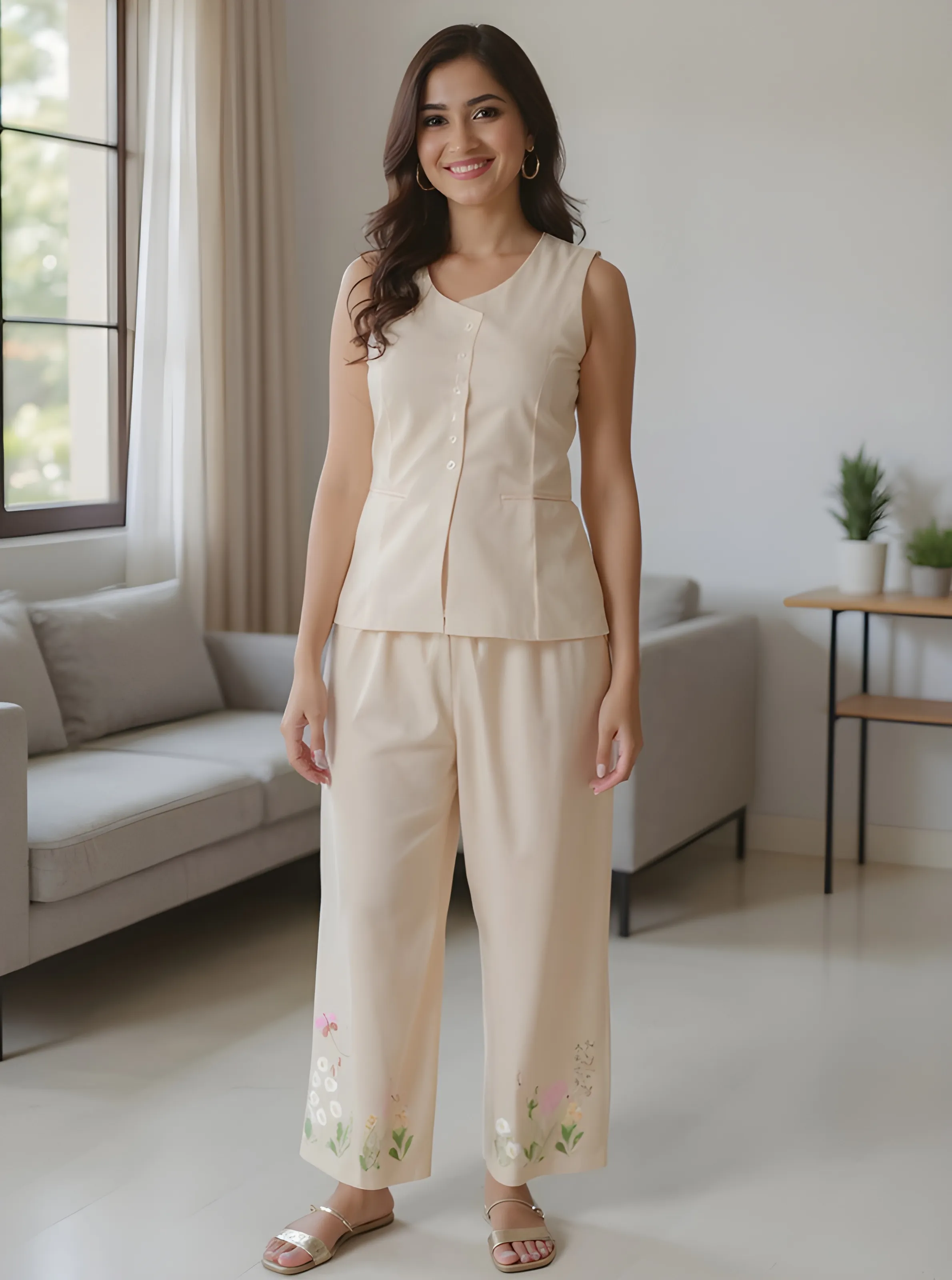 Floral Embellished Pantsuit