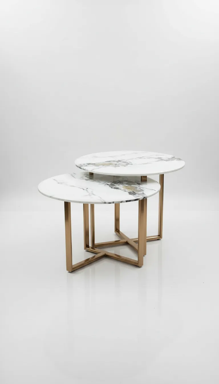 Marble-Top Coffee Table Pvd