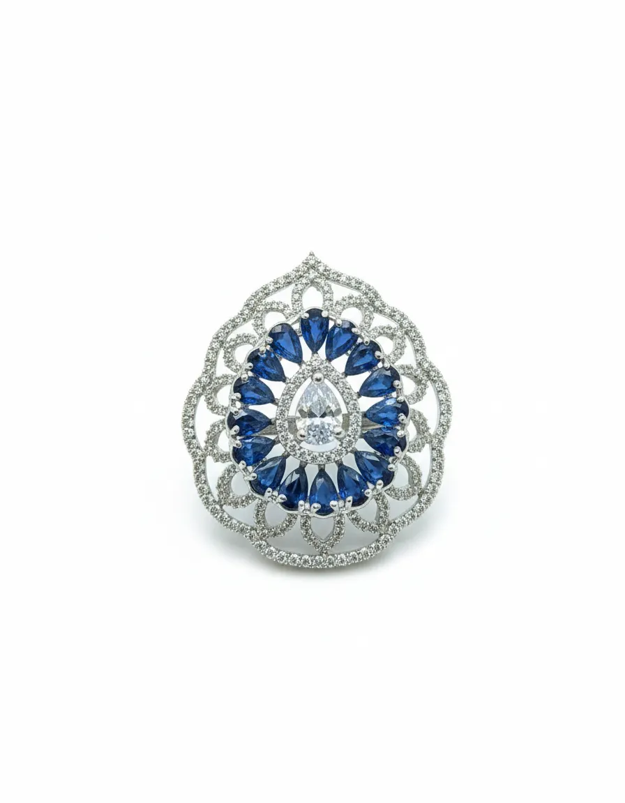 Sapphire and Diamond Brooch