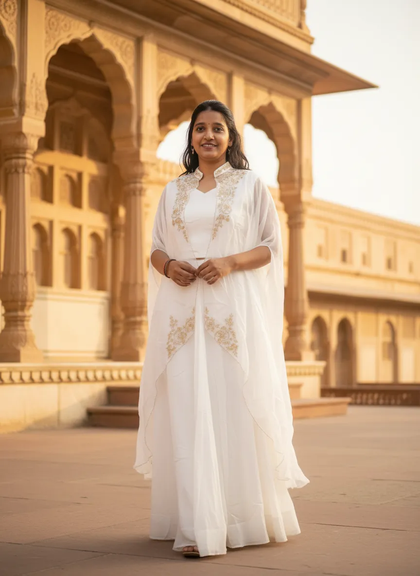 White Embroidered Dress
