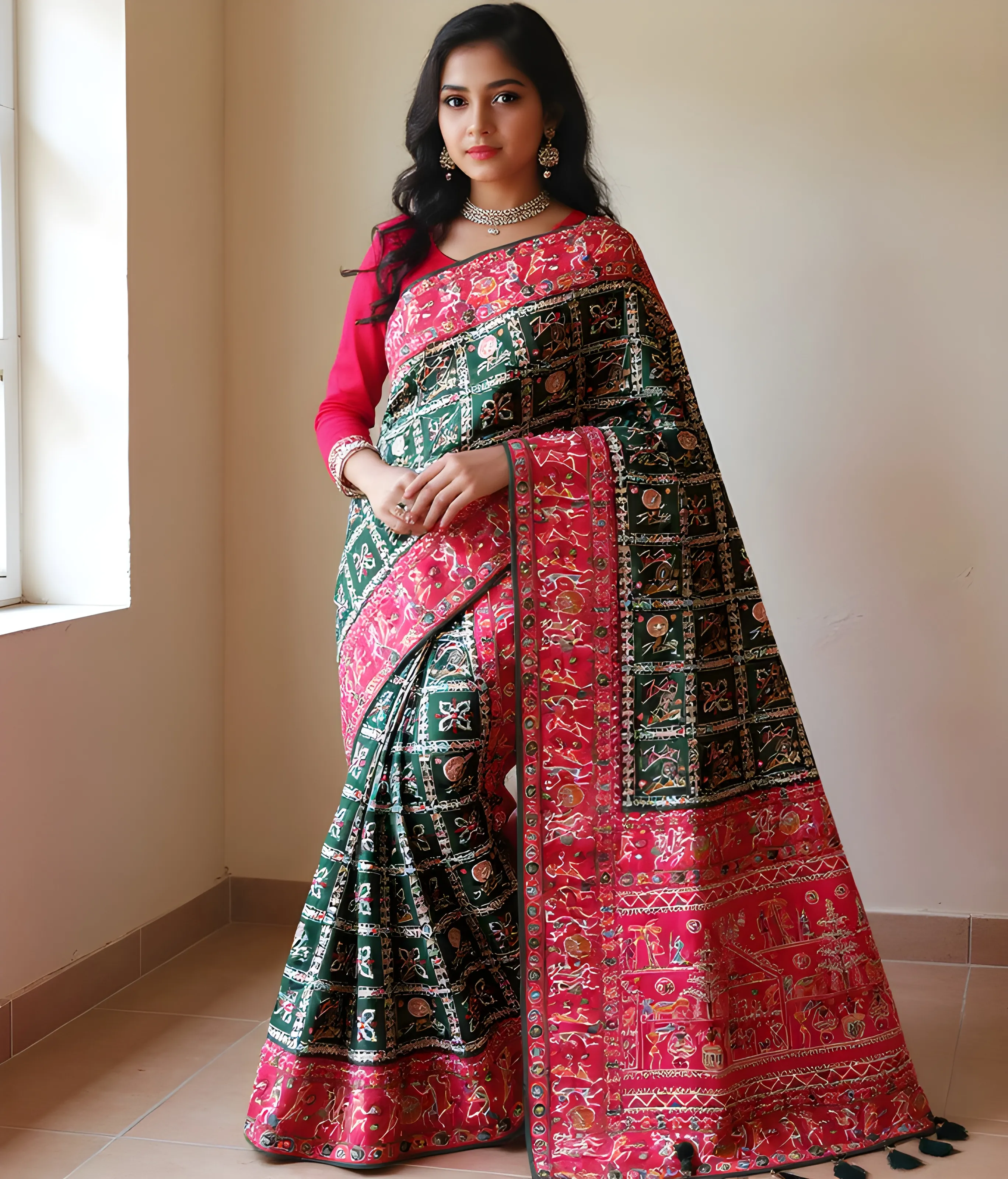 Paridhan Boutique Embroidered Saree.