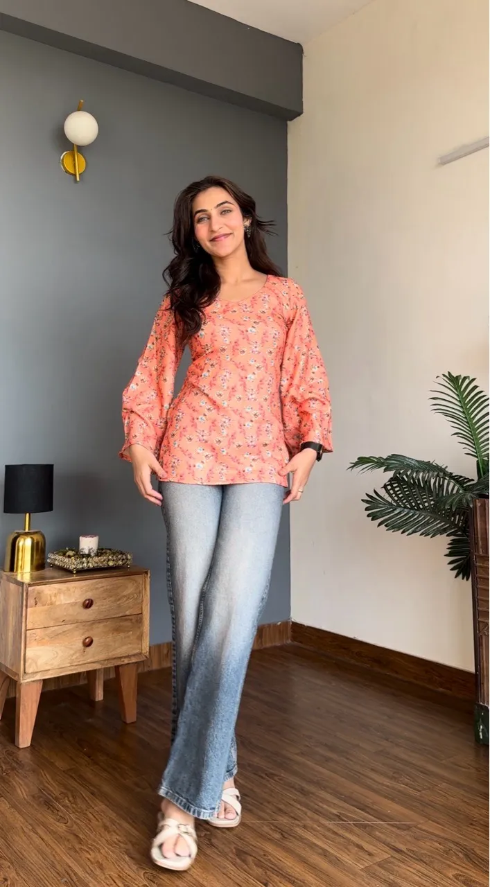 Bell Sleeves Woolen Kurti view 3