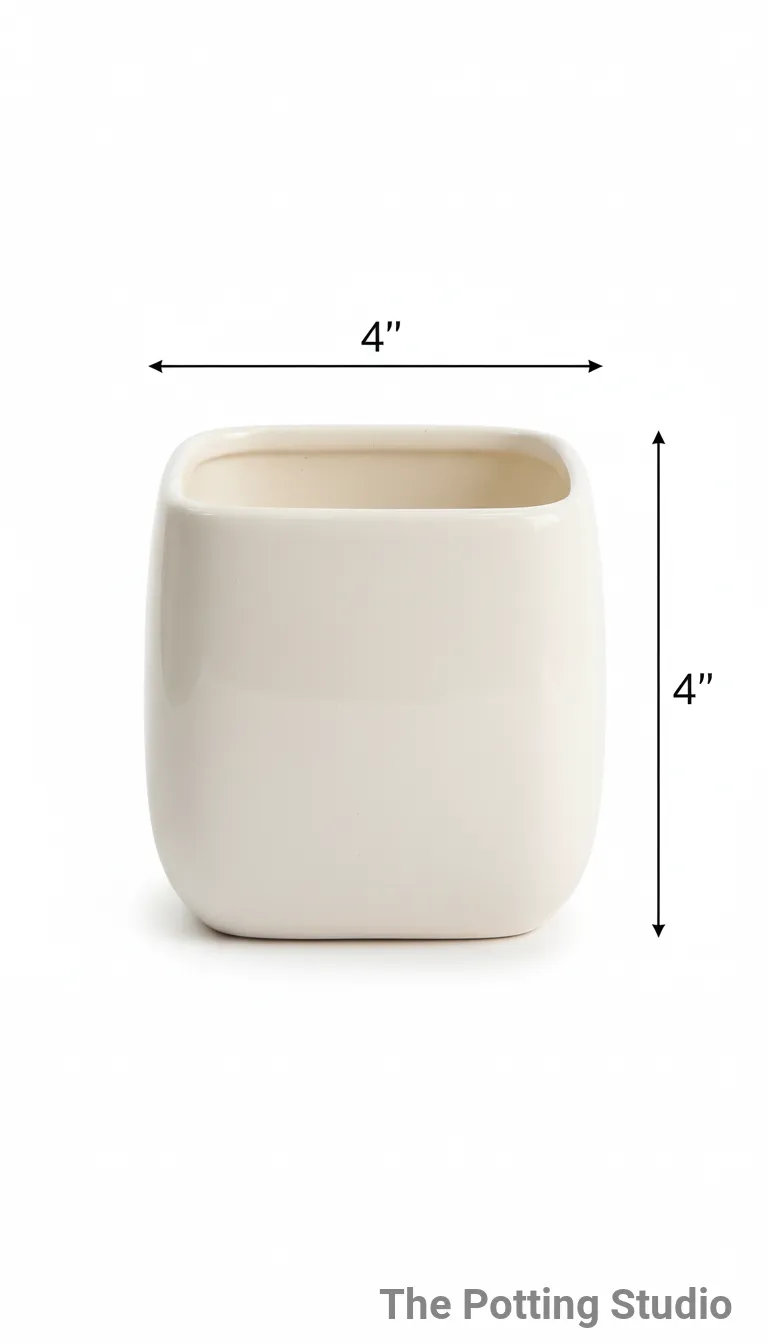 Ceramic Planter 4"H & 4"W