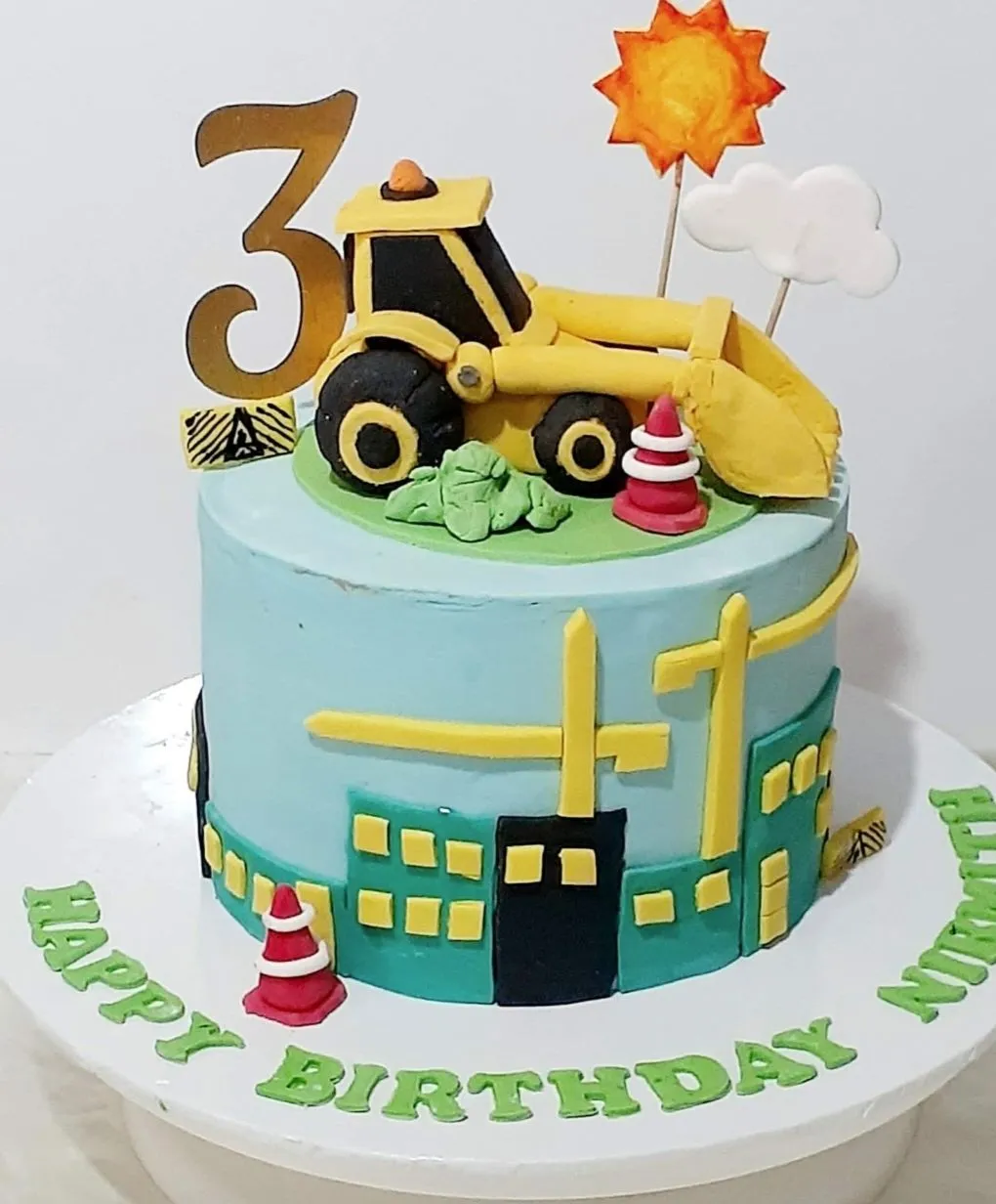 Construction Theme Birthday Cake