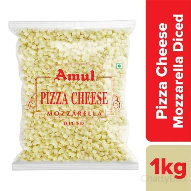 Amul Mozzarella Pizza Cheese Diced 1 Kg